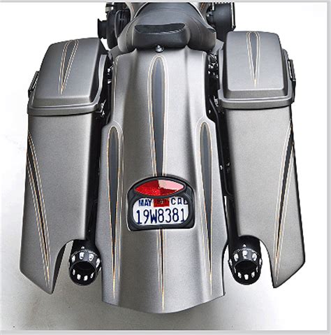 Down N Out Stretched Saddlebags Fender Lighting Custom Harley