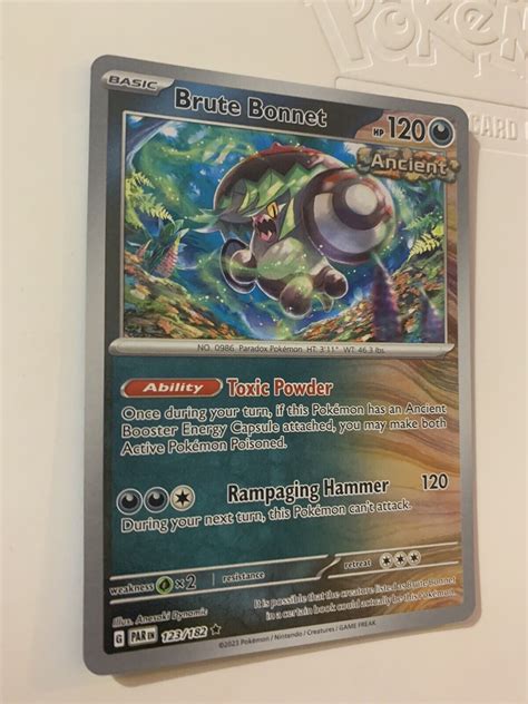 Brute Bonnet 123 182 Cosmos Holo Rare Paradox Rift Pokemon NM