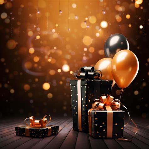 Premium Ai Image Christmas Gift Boxes With Shiny Lights Background Ai