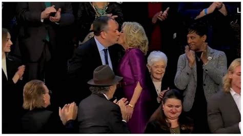 Viral Video Us First Lady Jill Biden Kisses Kamala Harris S Husband On The Lips