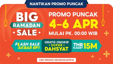 Promo Ramadhan Shopee Big Ramadan Sale THR Kaget 15M