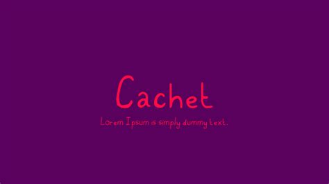 Cachet Font : Download Free for Desktop & Webfont