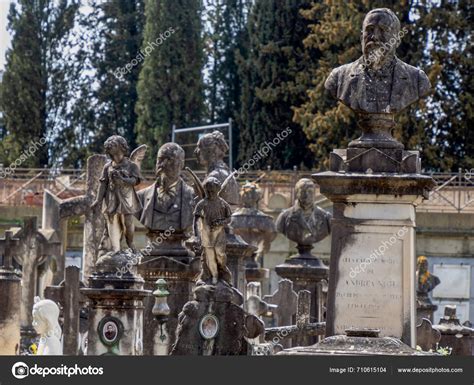 Florence Italy March 2024 Monumental Cemetery Porte Sante Next Basilica