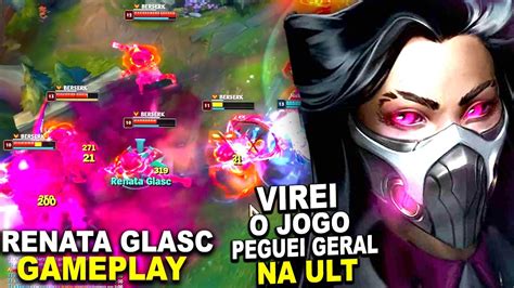 Renata Glasc Primeira Gameplay Virei O Jogo Pegando Geral Na Ult Lol