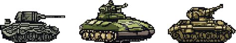 Pack Of Pixel Tank Sprites By Crown21