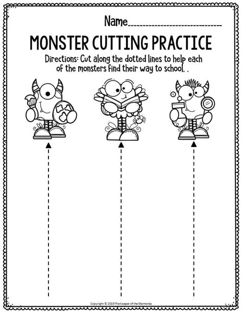 Printable Free Cutting Worksheets For Fine Motor Skills Printable