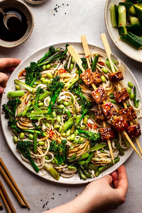 Teriyaki Tofu Noodle Salad Lazy Cat Kitchen