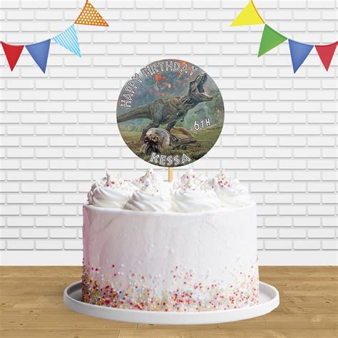 Jurassic Park Cake Topper Centerpiece Birthday Party Decorations Cakecery