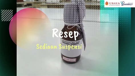 Resep Sediaan Suspensi Youtube