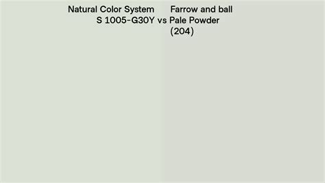 Natural Color System S 1005 G30Y Vs Farrow And Ball Pale Powder 204