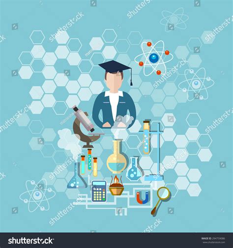 Science Education Scientist Teacher Research Microscope Stock Vector (Royalty Free) 294759086