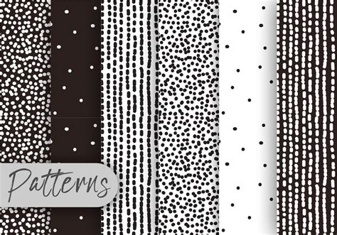 Black And White Dot Pattern Set 169283 Vector Art at Vecteezy