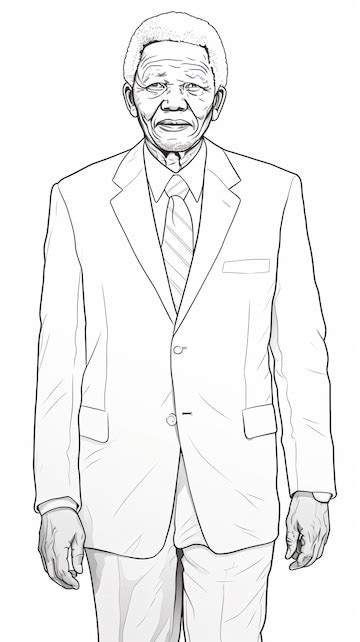 Premium Photo A Drawing Of A Man In A Suit And Tie