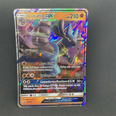 Mavin Lucario GX SM100 JUMBO Black Star Promo Pokemon Card