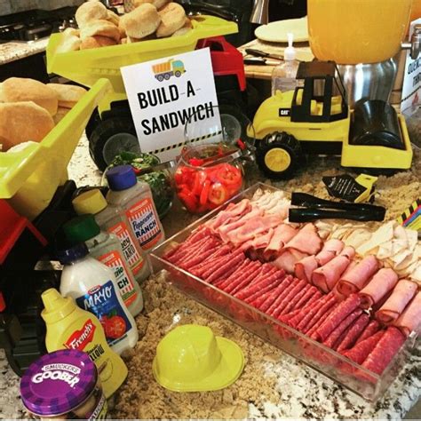 build  sandwich construction birthday party food
