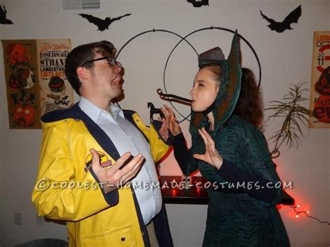 Coolest Homemade Couple Costume Dennis Nedry And Dilophosaurus From