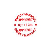 Safety Manager Approved Date QC Self Inking Stamp SKU IS 0142