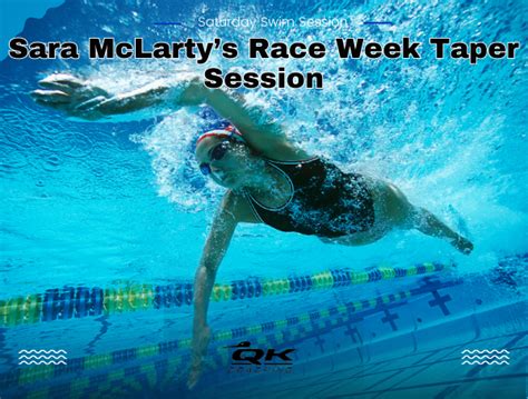 Saturday Swim Session Sara McLartys Race Week Taper Session Coach