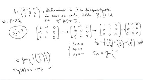 Clae 27 Álgebra Lineal Ejercicios De Diagonalización Resueltos Matriz Diagonalizable Youtube