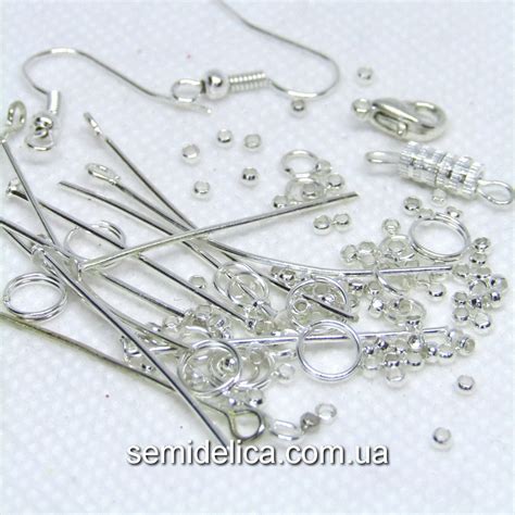 Фурнитура для бижутерии, серебро - купить в Киеве || Семиделица