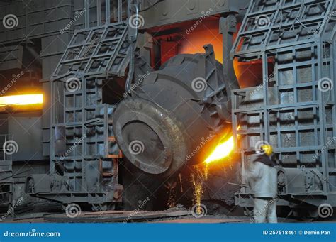 Metal smelting casting editorial photo. Image of stove - 257518461