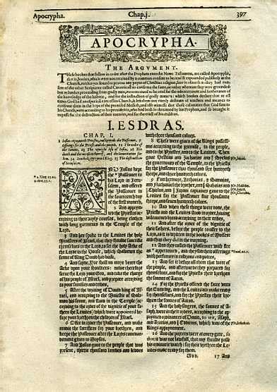 Geneva - 1595 - 1 ESDRAS 1:1-50 - Historic Bibles & Engravings