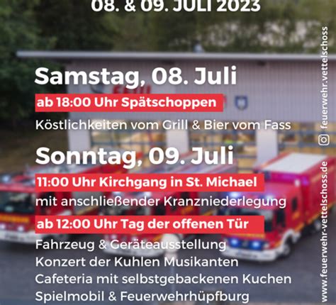 Feuerwehrfest in Vettelschoß vom 08 bis 09 07 2023 Feuerwehr Vettelschoß