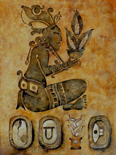 Mayan Corn God Painting By Mary Jane Miller Pixels