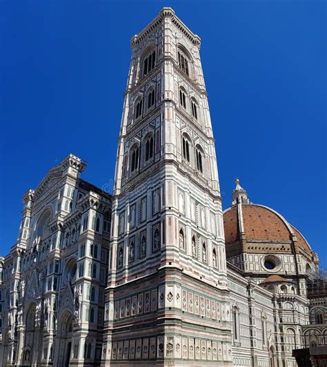 Florence Cathedral Bell Tower. Italian Marble Masterpiece Stock Photo - Image of firenze ...