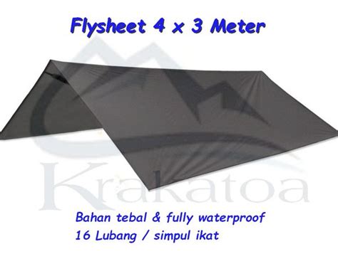 Jual Flysheet X M Lobang Waterproof X Cm Flesit Anti Air