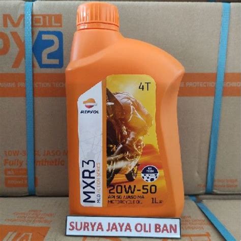 Jual Oli Mesin Motor Repsol MXR3 20W 50 1 Liter Shopee Indonesia