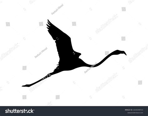 Flying Flamingo Silhouette Icon Symbol Logo Stock Vector (Royalty Free ...