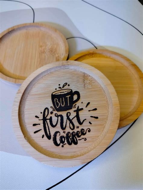 Engraved Wooden Bamboo Coaster Lazada Ph