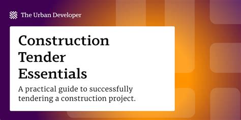 On-demand: Construction Tender Essentials | The Urban Developer