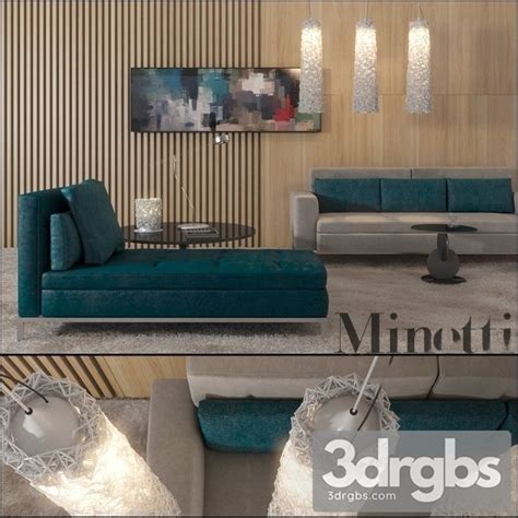 Download Minotti Sofa Set 02 model - 3DRGBs