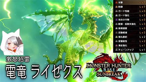 12【モンスターハンターライズ：サンブレイク】痛いのは嫌なんだ！防御全振りヘビィボウガン！【雷竜ライゼクス】 Youtube