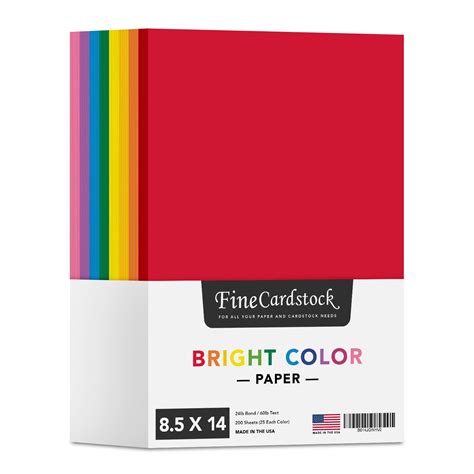 Assorted Bright Colored Paper ‚Äì Crafts, Menus, Decorations | 24lb, 8. ...