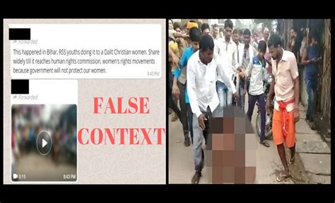 Video Of Woman Paraded Naked In Bihar Fake Rss Dalit Christian Spin