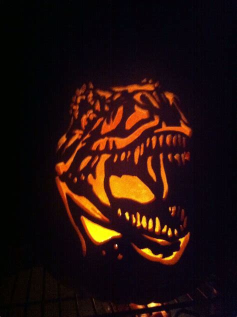 T-Rex Pumpkin Carving Template