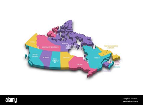 Canada Political Map Of Administrative Divisions Provinces And
