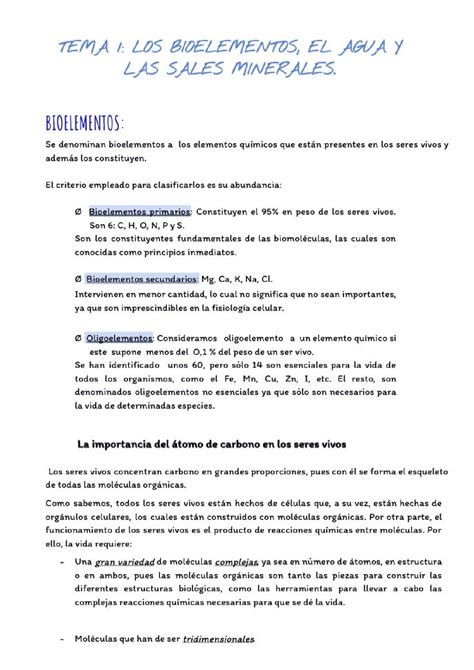 Solution Biolog A Bachillerato Ciencias Y Tecnolog A Studypool