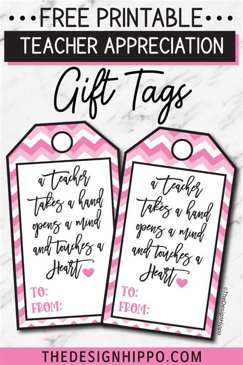 Teacher Appreciation Tag Printables