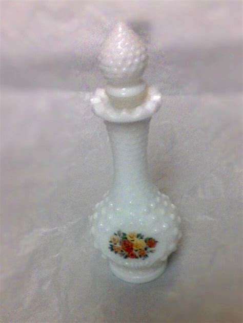 Vintage Avon Fenton Hobnail White Milk Glass Perfume Bottle Etsy