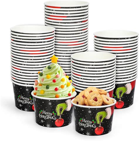 Amazon Jarthenaamcs Packs Merry Christmas Snack Cups Cartoon