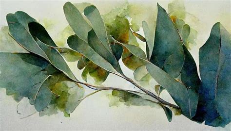 Eucalyptus Leaves Watercolor Stock Photos, Images and Backgrounds for ...