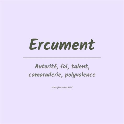 signification du prenom ercument