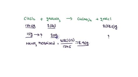 SOLVED When Copper II Chloride Reacts With Sodium Nitrate Copper