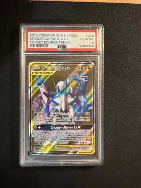 Carte Pokemon Arceus Dialga Et Palkia Gx Psa Eur