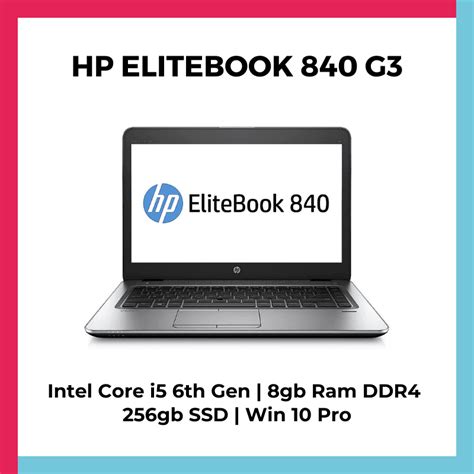 Refurbished Hp Elitebook 840 G3 Intel Core I5 6th Gen 8gb Ram