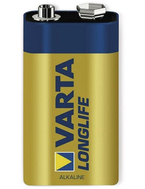 VARTA 9V Blockbatterie LONGLIFE 1St Online Kaufen Pollin De